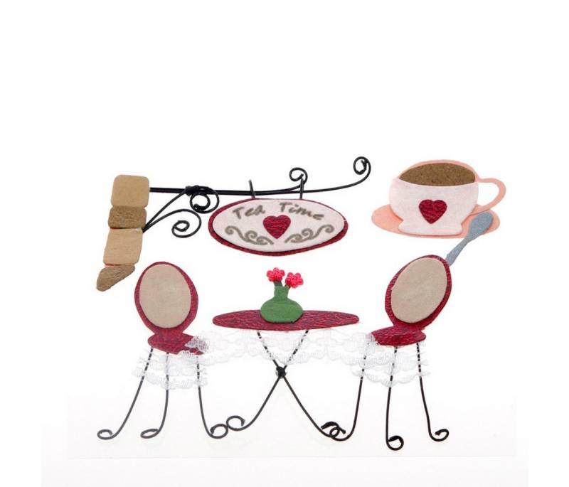 Deko AS Sticker Bastelset "Teatime" 5-teilig - mit Klebepunkten - 1 VE = 12 Sets - … von Deko AS