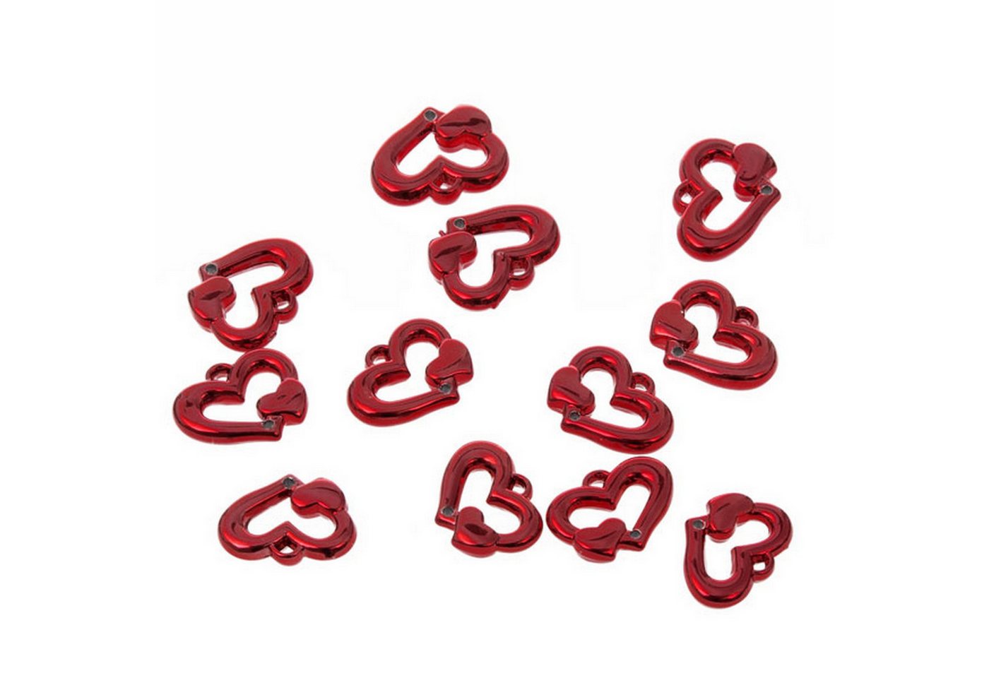 Deko AS Streudeko Mini-Herzen zum Streuen oder Auffädeln - rot - 2,5 cm - 1 Beutel mi… von Deko AS