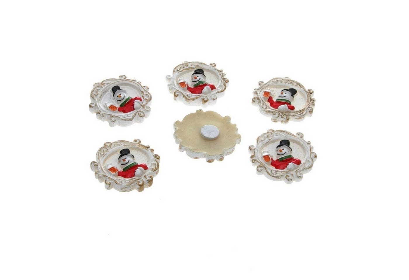 Deko AS Streudeko Streudeko - "Schneemann im Rahmen" - ca. 3 cm Ø - 1 VE = 18 Stück - Deko AS Streudeko Streudeko - "Schneemann im Rahmen" - ca. 3 cm Ø - 1 VE = 18 Stück - von Deko AS