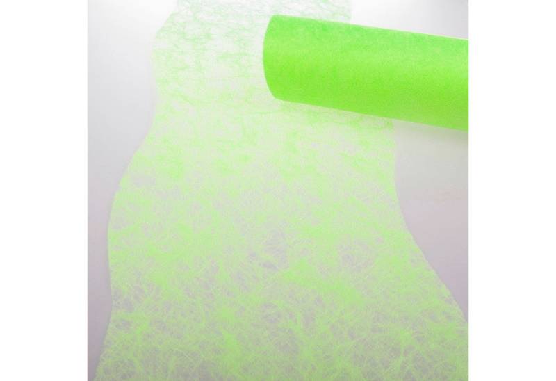 Deko AS Tischläufer Sizoflor Tischband Wellenschnitt maigrün ca. 25 cm Rolle 25 Meter 60W (1-tlg, 1 Rolle Tischläufer), Strapazierfähig von Deko AS