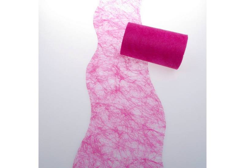 Deko AS Tischläufer Sizoflor Tischband Wellenschnitt pink ca. 12,5 cm Rolle 25 Meter 60W (1-tlg, 1 Rolle Tischläufer), Strapazierfähig von Deko AS