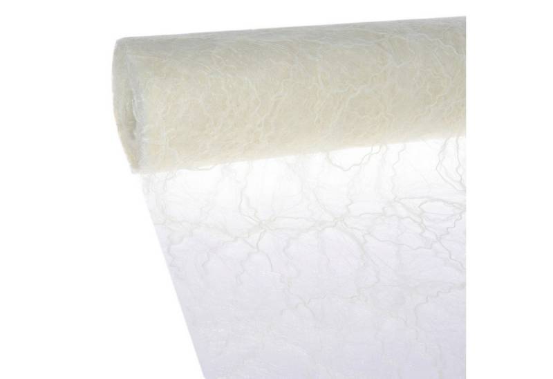 Deko AS Tischläufer Sizotwist Tischband - Tischläufer - Creme - 30 cm Breite - 25 Meter R (1-tlg, 1 Rolle Tischläufer), Strapazierfähig von Deko AS