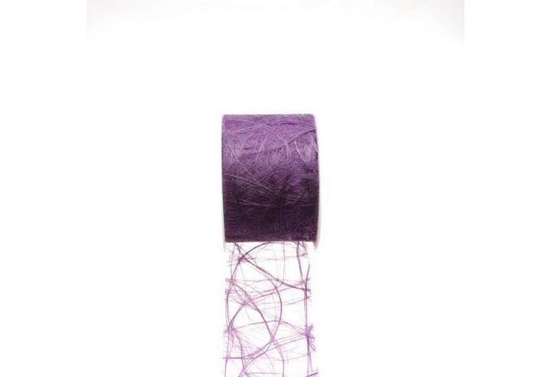 Deko AS Tischläufer Sizoweb Tischband - Hussenband - aubergine - 7,9 cm - 50 Meter auf de (1-tlg, 1 Rolle Tischläufer), Strapazierfähig von Deko AS