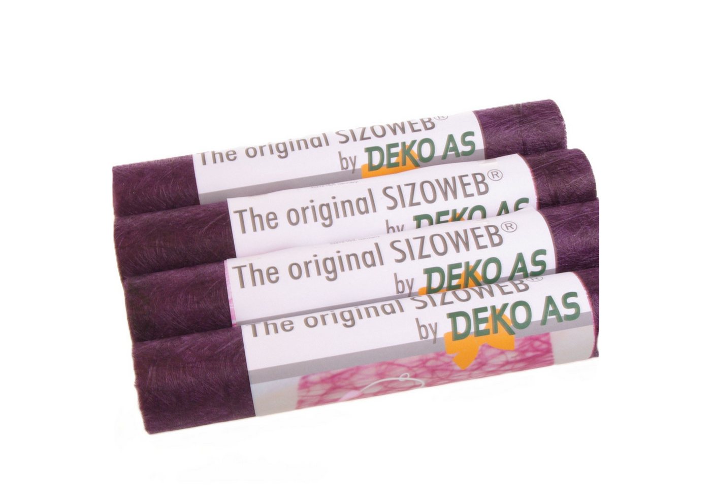 Deko AS Tischläufer Sizoweb Tischläufer aubergine 300mm - 1 VE = 4 x 5m 64-300 (4-tlg, 4 Rollen à 5m), Strapazierfähig von Deko AS
