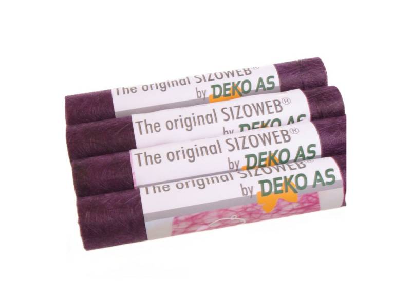 Deko AS Tischläufer Sizoweb Tischläufer aubergine 300mm - 1 VE = 4 x 5m 64-300 (4-tlg, 4 Rollen à 5m), Strapazierfähig von Deko AS