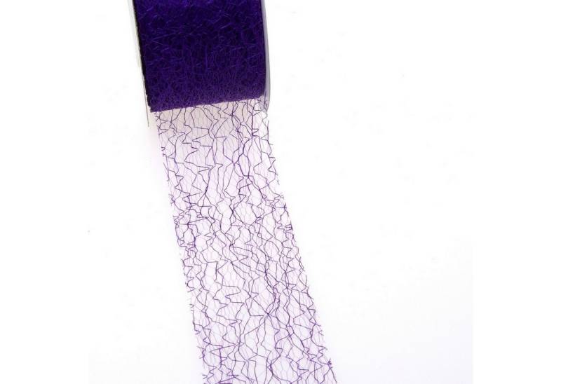 Deko AS Tischläufer Spiderweb Dekoband - 5cm lila - Rolle 25m - 67 028-R 50… (1-tlg, 1 Rolle Tischläufer), Strapazierfähig von Deko AS