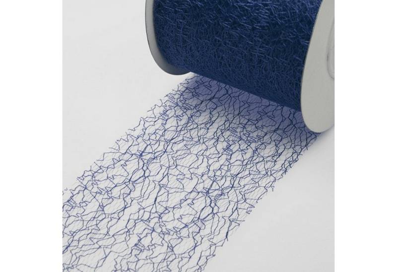 Deko AS Tischläufer Spiderweb Dekoband - 8 cm blau - Rolle 25m - 67 004-R 80… (1-tlg, 1 Rolle Tischläufer), Strapazierfähig von Deko AS