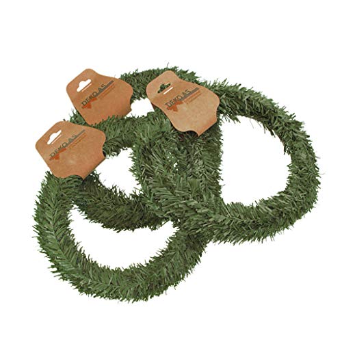 Deko As Tannengirlande 3er Set Draht Tannengrün Weihnachtsgirlande 7,5 m lang Tischdeko Baumschmuck Bastelmaterial zuschneidbar von Deko AS GmbH