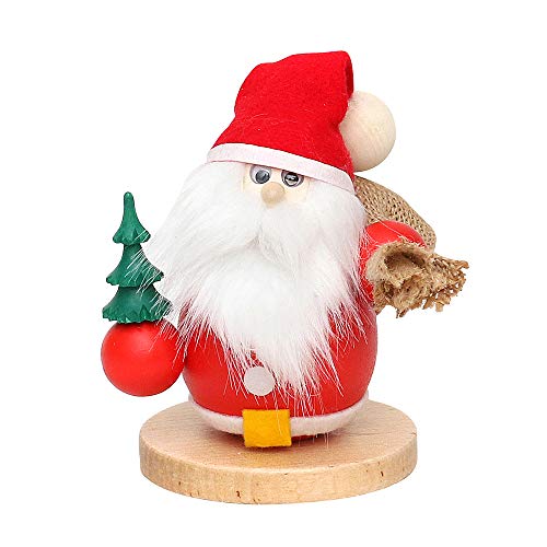 Deko-Geschenke-Shop Räuchermann Holz Weihnachtsmann Wackelaugen 14 cm Räucherfigur 40805 von Deko-Geschenke-Shop