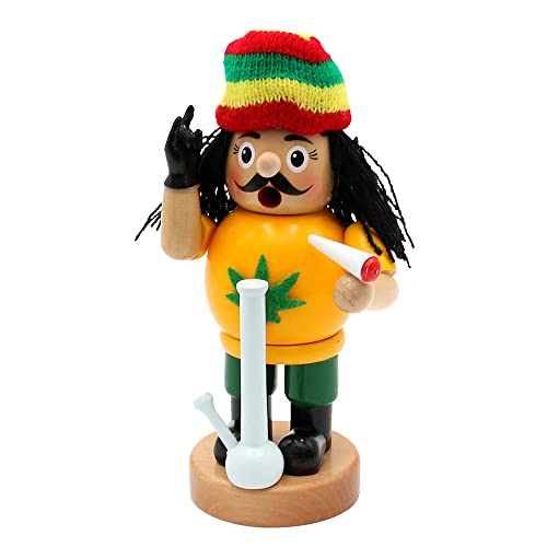 Deko-Geschenke-Shop Räuchermann Räucherfigur Rastaman Peace mit Joint in der Hand 15 cm 40035 von Deko-Geschenke-Shop