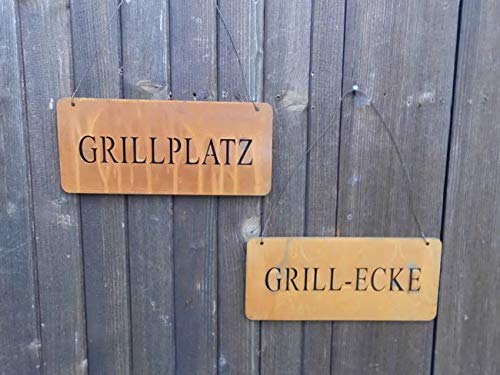 2er Set dekorative Eisenschilder Grillplatz Grillecke rostig Geschenk 2er Set dekorative Eisenschilder Grillplatz Grillecke rostig Geschenk von Deko-Impresion