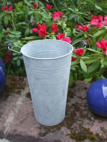 Deko-Impresion Zinkvase, Pflanztopf, Zinkkübel, Amphore, Zinkbottich, Blumentopf, 30 von Deko-Impresion