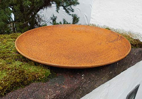 Eisenschale Eisenteller Pflanzschale Dekoschale Echtrost 35 cm Durchmesser von Deko-Impression