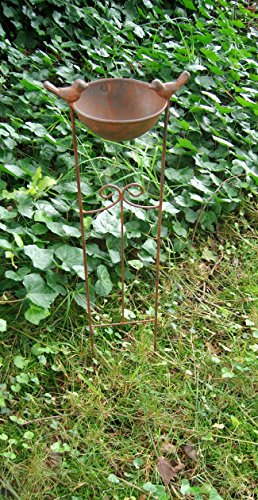Vogeltränke an Rankgitter Futterstelle, Gartenstab, Gartenstecker von Deko-Impresion