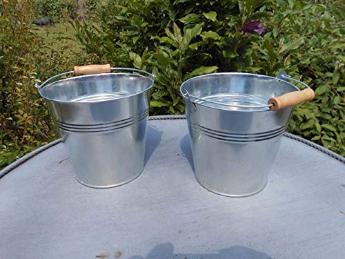 Blecheimer Pflanztopfset 2 St. Pflanztöpfe Blumentopf Tisch-Deko D 20 cm von Deko-Impresion