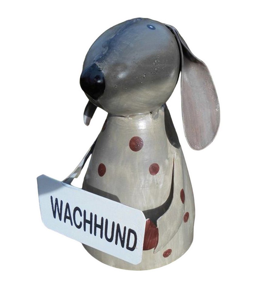 Deko-Impression Dekofigur Zaunfigur Pfahlhocker Zaunhocker Wachhund Beagle grau-gefleckt 14 cm (1 St) von Deko-Impression