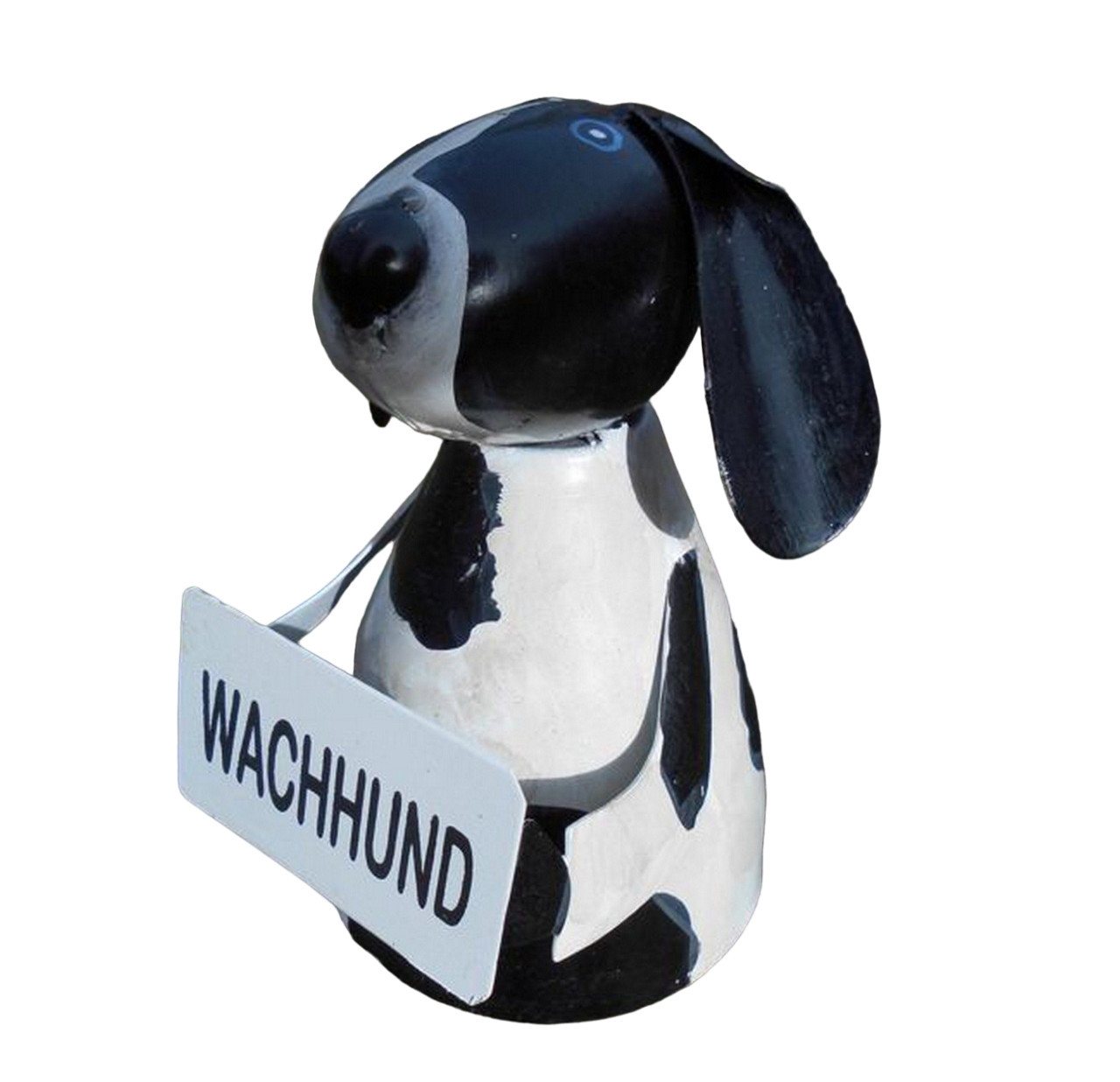 Deko-Impression Dekofigur Zaunfigur Pfahlhocker Zaunhocker Wachhund Beagle schwarz-weiß 14 cm (1 St) von Deko-Impression