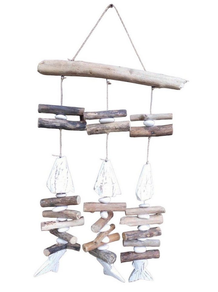 Deko-Impression Dekohänger Dekohänger Fisch Holz Natur Treibholzhänger weiß-natur 60 x 30 cm (1 St) von Deko-Impression