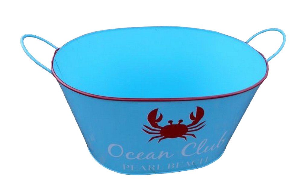 Deko-Impression Eiseimer Eiswanne Flaschenkühler Eis-Eimer Ocean Club Pearl Beach 40 cm türkis von Deko-Impression