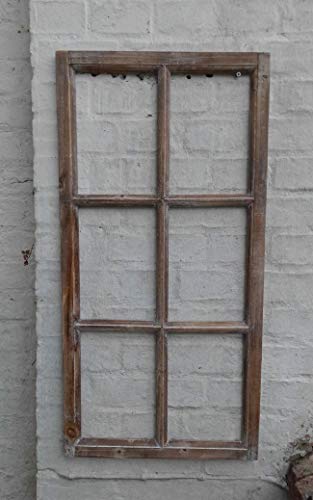 Deko-Impression Fenster Sprossenfenster Bilderrahmen Wanddekoration Holz braun 85 x 43 von Deko-Impression