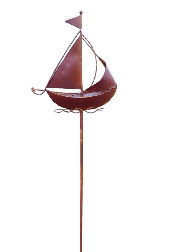 Deko-Impression Gartenstecker Gartenstab Segelschiff Beetstab Stecker Eisen Rost ca. 130 cm (1-St) von Deko-Impression