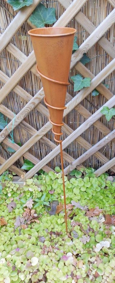 Deko-Impression Gartenstecker Konus am Stab Gartenstab Windlicht Gartenstecker Eisen Rost 90 cm (1-St) von Deko-Impression