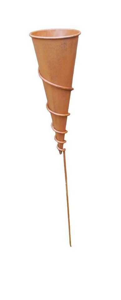 Deko-Impression Gartenstecker Konus am Stab Gartenstab Windlicht Gartenstecker Eisen Rost 90 cm (1-St) von Deko-Impression