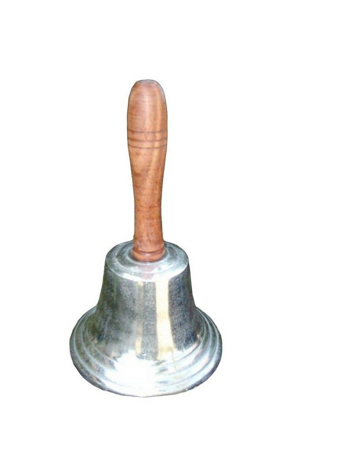 Deko-Impression Hausglocke Schwere Handglocke, Tischglocke Klingel Holz + Alu massiv, (1-tlg) von Deko-Impression