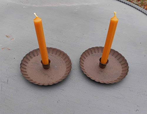 Deko-Impression Kerzenteller Kerzenhalter Kerzenständer 2er Set Eisen f. Baumkerzen von Deko-Impression
