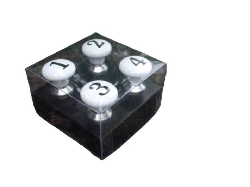 Deko-Impression Möbelgriff 4-er Set, 4 Stück Möbelgriffe Türgriffe Schubladen Porzellan weiss (4-St) von Deko-Impression