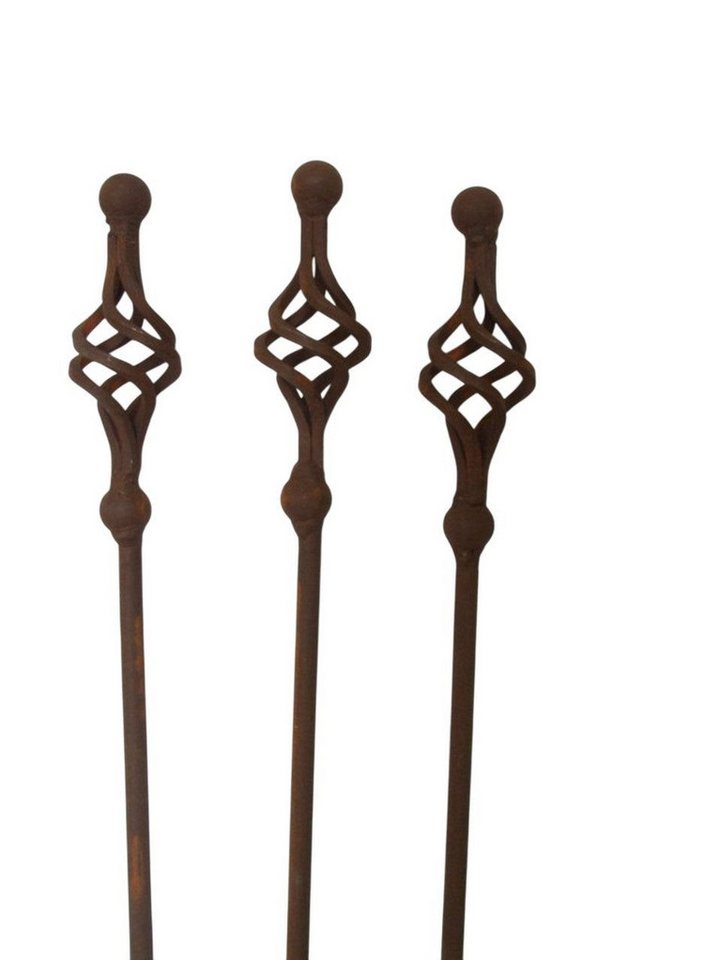 Deko-Impression Rankgitter Set 3 Gartenstäbe Rankstab Rosenstab gedreht Eisen Rost 150 cm, 3 St. von Deko-Impression