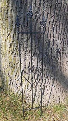 Schmales Rankgitter Rankhilfe Rankzaun Rosengitter Eisen Mass. schwarz von Deko-Impresion
