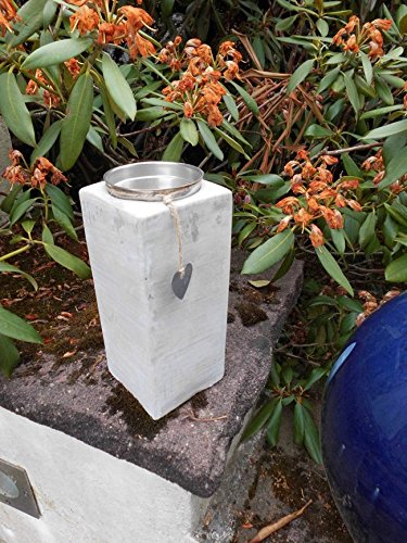 Deko-Impression Schwerer Kerzenständer Kerzenhalter aus Beton Quader Grau 2 Kilo von Deko-Impression