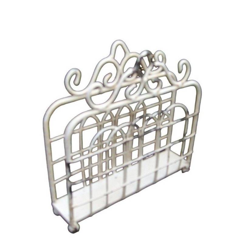 Deko-Impression Serviettenhalter Serviettenhalter Serviettenständer Ablage Eisen weiß Landhausstil, (1-tlg) von Deko-Impression