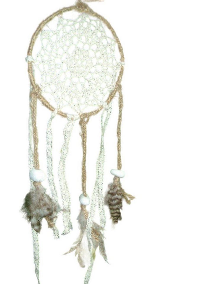 Deko-Impression Traumfänger Traumfänger Dreams natur Jute Leinen Federn Feng Shui (1 St) von Deko-Impression