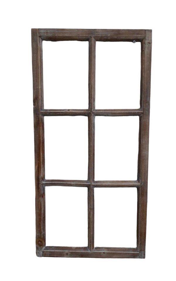 Deko-Impression Wanddekoobjekt Fenster Sprossenfenster Bilderrahmen Wanddekoration Holz braun 85 x 43 (1 St) von Deko-Impression