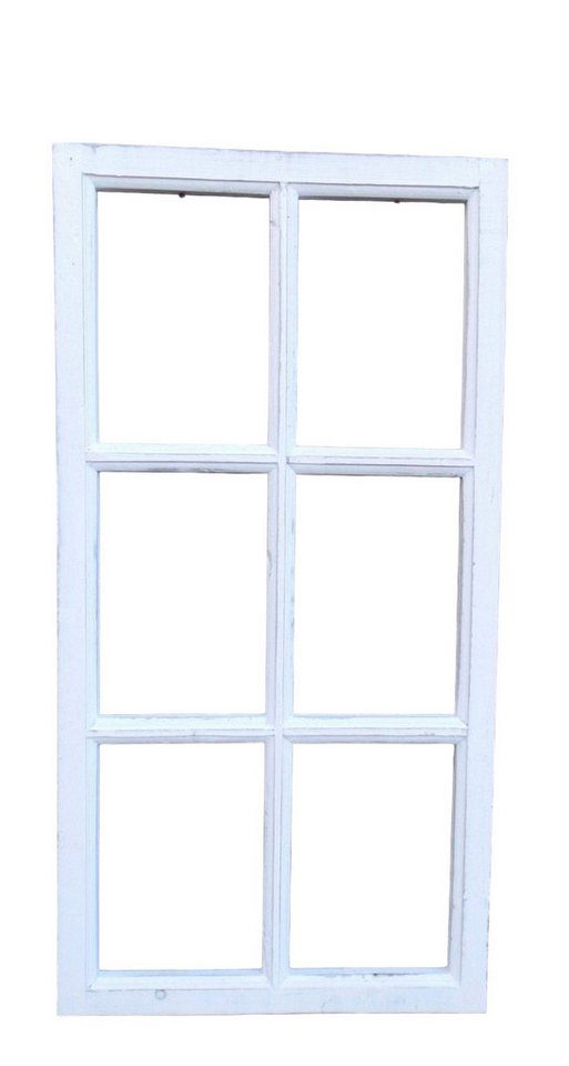 Deko-Impression Wanddekoobjekt Fenster Sprossenfenster Bilderrahmen Wanddekoration Holz weiss 85 x 43 (1 St) von Deko-Impression