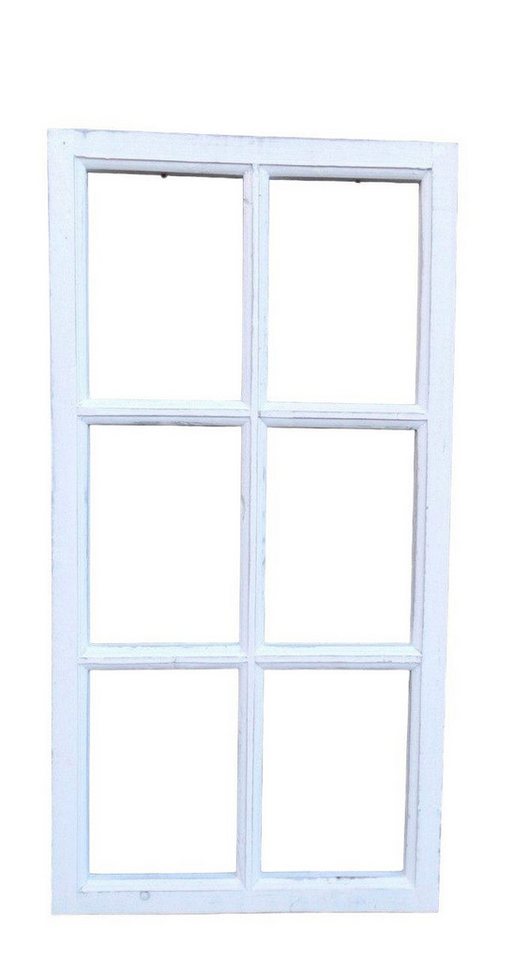Deko-Impression Wanddekoobjekt Fenster Sprossenfenster Bilderrahmen Wanddekoration Holz weiss 85 x 43 (1 St) von Deko-Impression