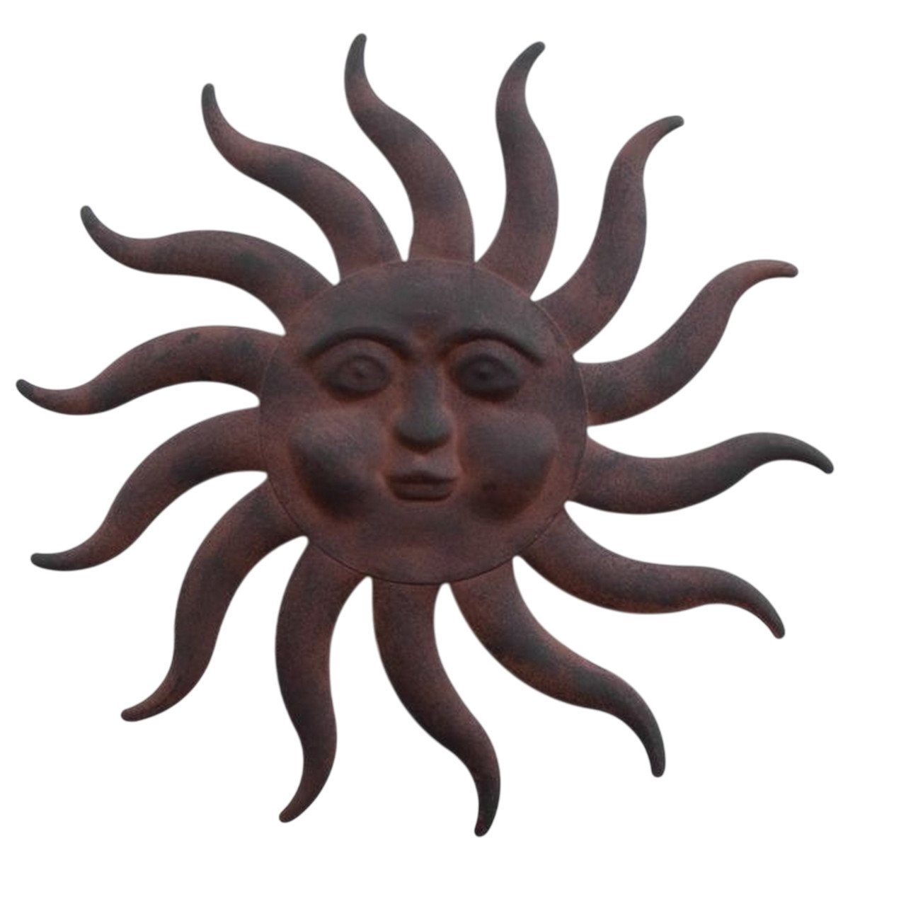 Deko-Impression Wanddekoobjekt Wanddekoration Sonne Eisenblech rotbraune Patina 46 cm (1 St) von Deko-Impression