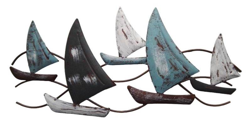 Deko-Impression Wanddekoobjekt Wunderschönes Wandobjekt Segler Segelschiffe Wanddekoration aus Metall (1 St) von Deko-Impression