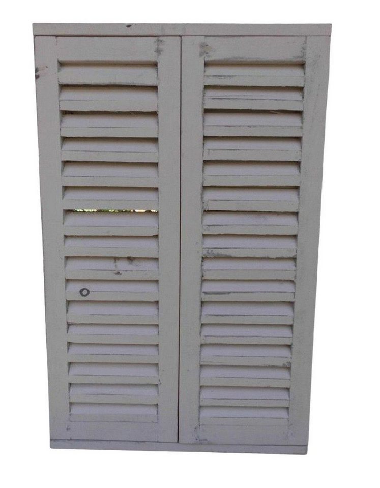Deko-Impression Wandspiegel Wunderschöner Wandspiegel Fensterläden Landhaus creme Shabby-Chic 59cm (1-St) von Deko-Impression
