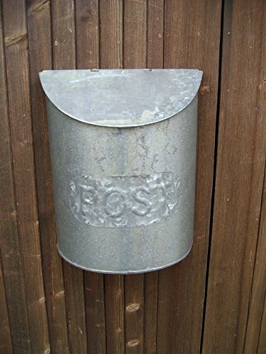 Dekorativer, praktischer Briefkasten Postkasten Eisen verzinkt grau von Deko-Impression