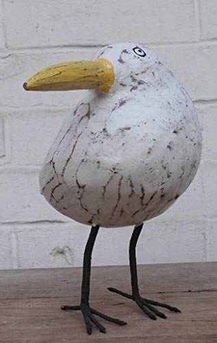 Freche, witzige Möwe Statue maritimes Deko-Objekt Holz Handarbeit von Deko-Impression