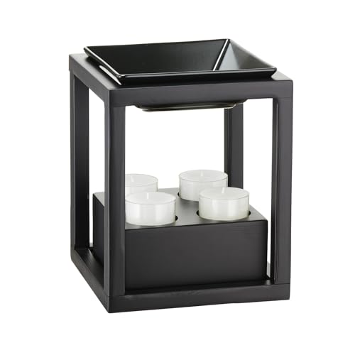 Deko-Invest Duftlampe Duftöl Wärmer Set mit 3 ätherischen Duftölen und 4 Kerzen Teelicht Stövchen aus Holz 20,5cm x 20,5cm x 25cm Schwarz Matt Aromalampe für ätherische Öle Rituals Raumduft Deko-Invest Duftlampe Duftöl Wärmer Set mit 3 ätherischen Duftölen und 4 Kerzen Teelicht Stövchen aus Holz 20,5cm x 20,5cm x 25cm Schwarz Matt Aromalampe für ätherische Öle Rituals Raumduft von Deko-Invest