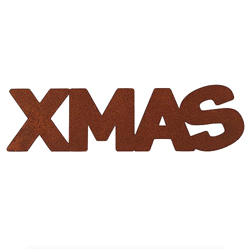 Deko Kind - Rostige Xmas Buchstaben - 21x6cm - Premium Edelrost Qualität - Wetterbeständig - Rost Xmas - Metall - Weihnachtsdeko - Rost Deko - Adventdeko - Merryxmas von Deko Kind