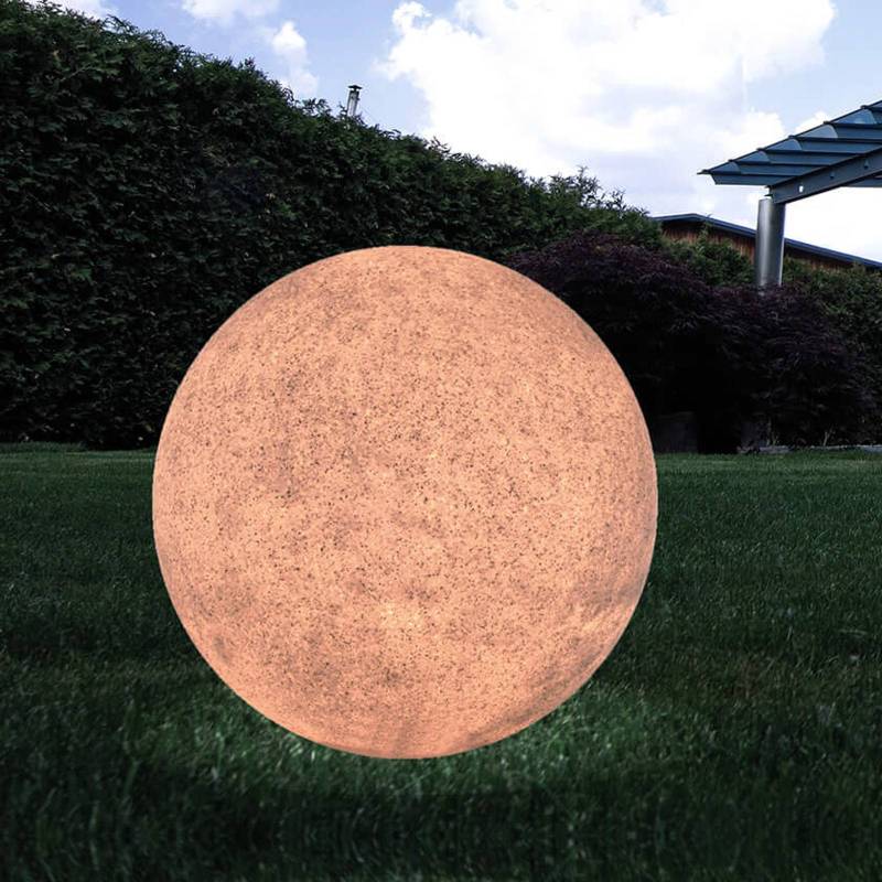 Außen-Kugelleuchte mit Erdspieß, terracotta Ø 77cm von Deko-Light