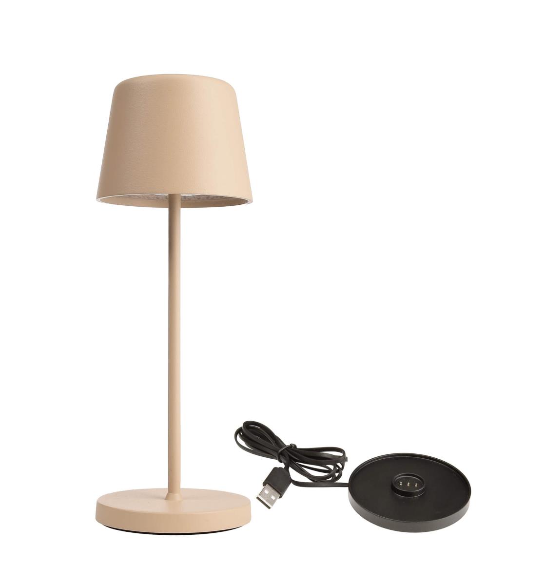 Deko Light Akku Tischlampe Canis Mini beige dimmbar mit Ladesockel 2200/3000K IP65 von Deko Light