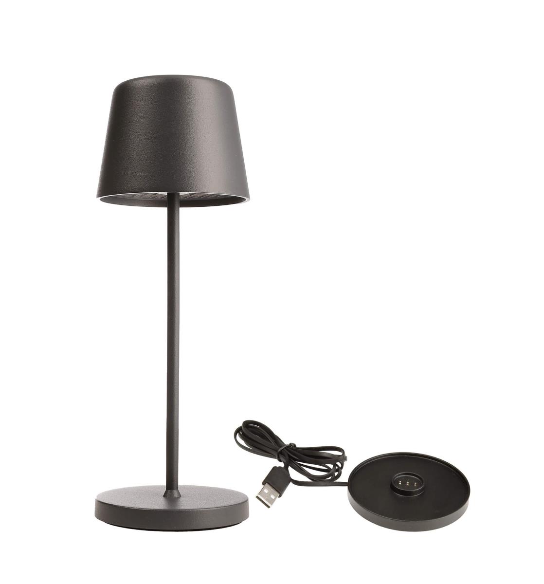 Deko Light Akku Tischlampe Canis Mini grau dimmbar mit Ladesockel 2200/3000K IP65 von Deko Light