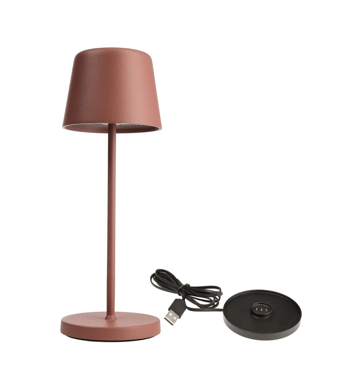 Deko Light Akku Tischlampe Canis Mini terracotta dimmbar mit Ladesockel 2200/3000K IP65 von Deko Light