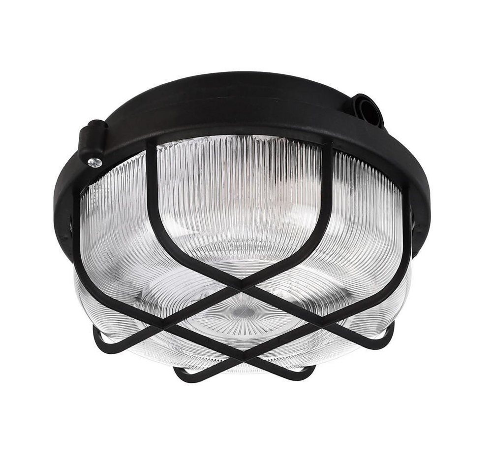 Deko-Light Deckenleuchte Wand- und Deckenleuchte Syrma Rund in Schwarz E27 IP44, keine Angabe, Leuchtmittel enthalten: Nein, warmweiss, Aussenlampe, Outdoor-Leuchte, Aussenwandleuchte von Deko-Light